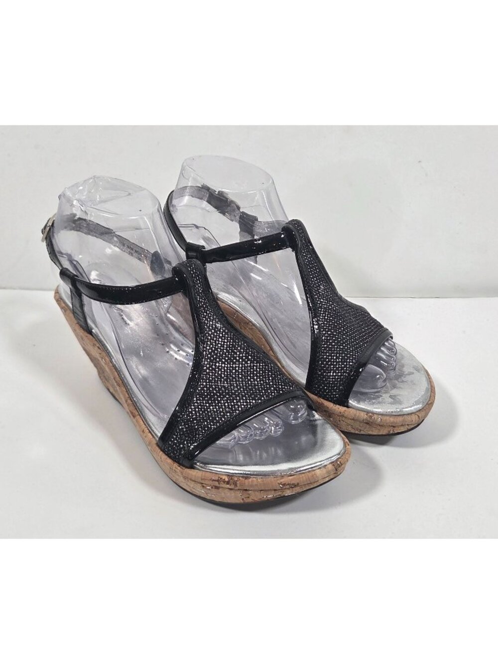 Born Women's Wedge Sandals Silver Size 8